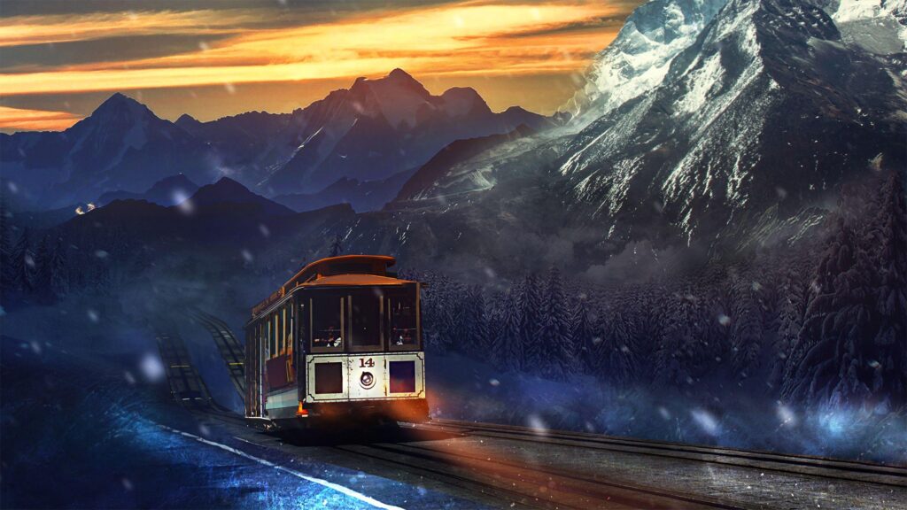 Train Journey Mountains Wallpapers