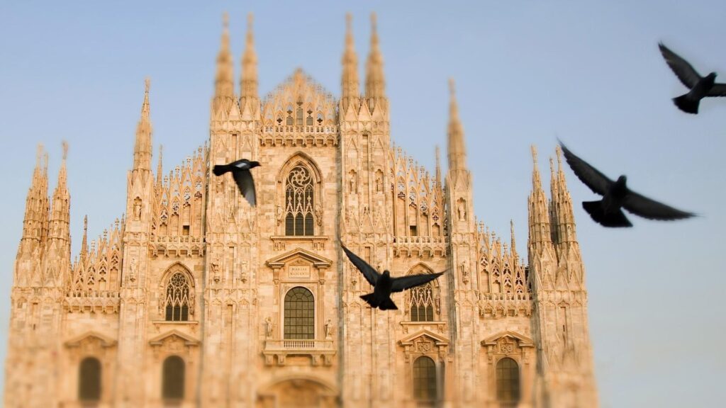 Italy pigeons cathedral milan city wallpapers
