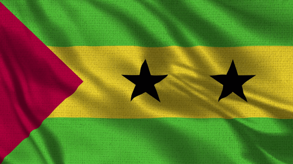 Sao Tome And Principe Flag Realistic K Fps Flag Of The Sao Tome
