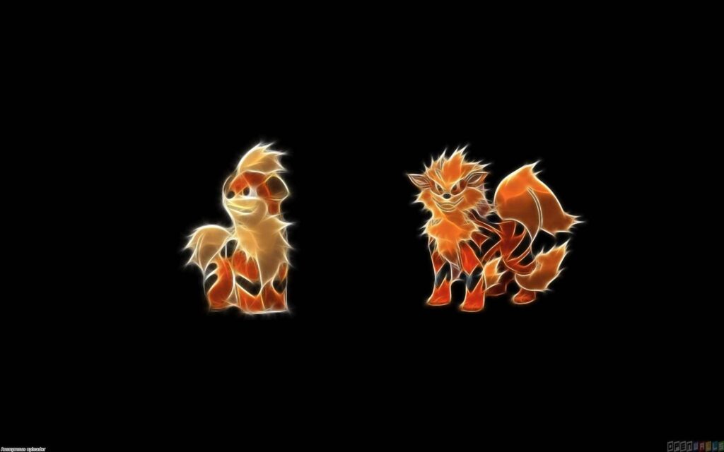 Growlithe and arcanine wallpapers