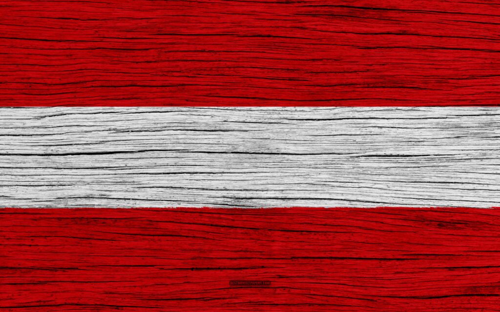 Download wallpapers Flag of Austria, k, Europe, wooden texture