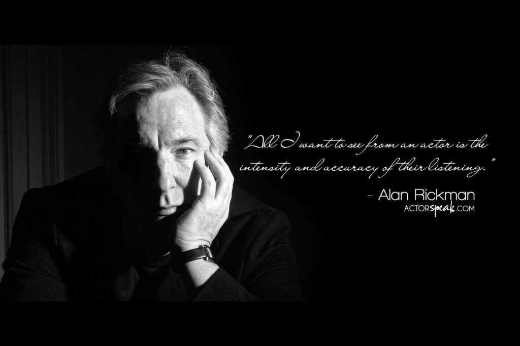 WALLPAPER Alan Rickman Acting Quote With Photo