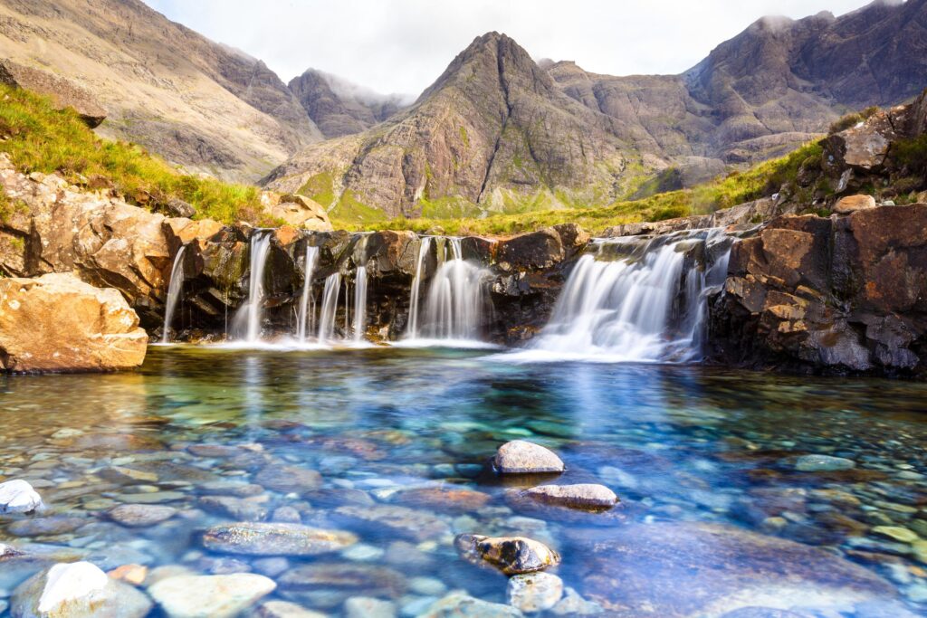 Wallpapers Fairy Pools, Waterfall, Isle of Skye, Scotland, HD, Nature