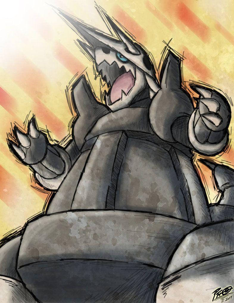 Aggron the iron armor pokemon Aggron digs tunnels by using its