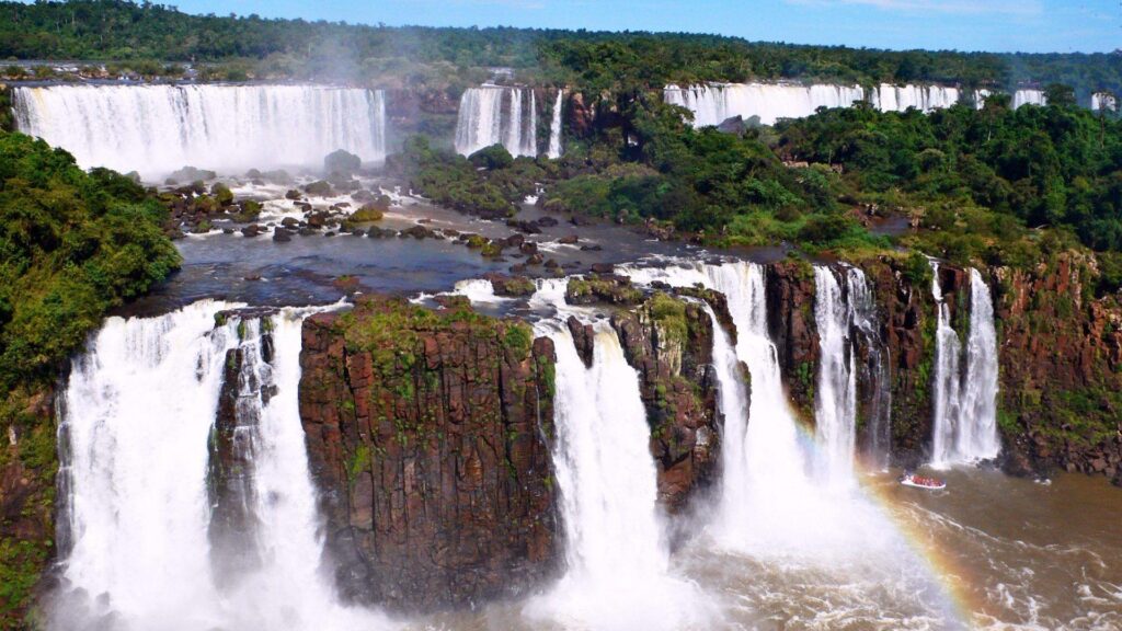 Iguazu Tag wallpapers Majestic Iguazu Falls Brazil Side Palmtrees