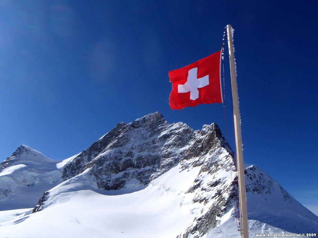 Wallpaper ‘Jungfrau and flag’