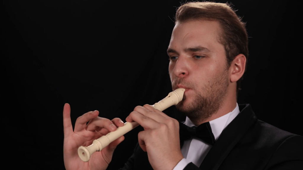 Flutist Man Play Recorder Flute Classic Music Instrument Symphonic