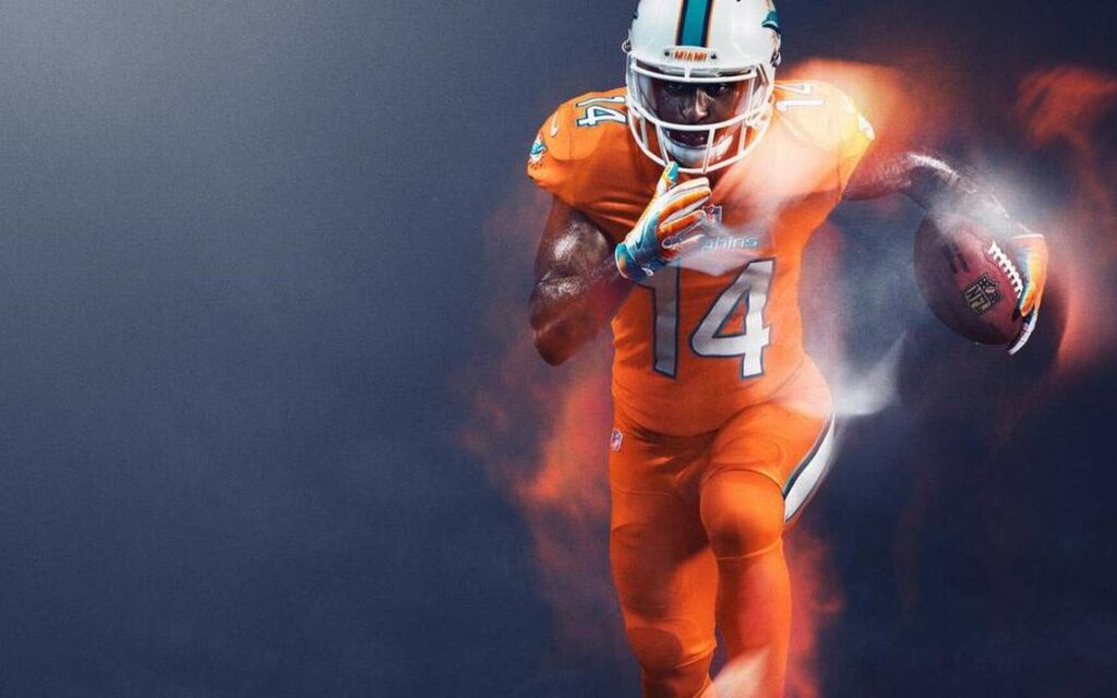 Miami Dolphins’ Color Rush jerseys are highlighter orange