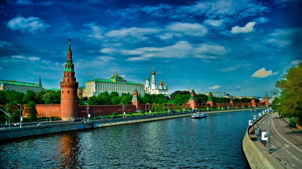 HD Backgrounds Russia Moscow Red Square Building River Wallpapers
