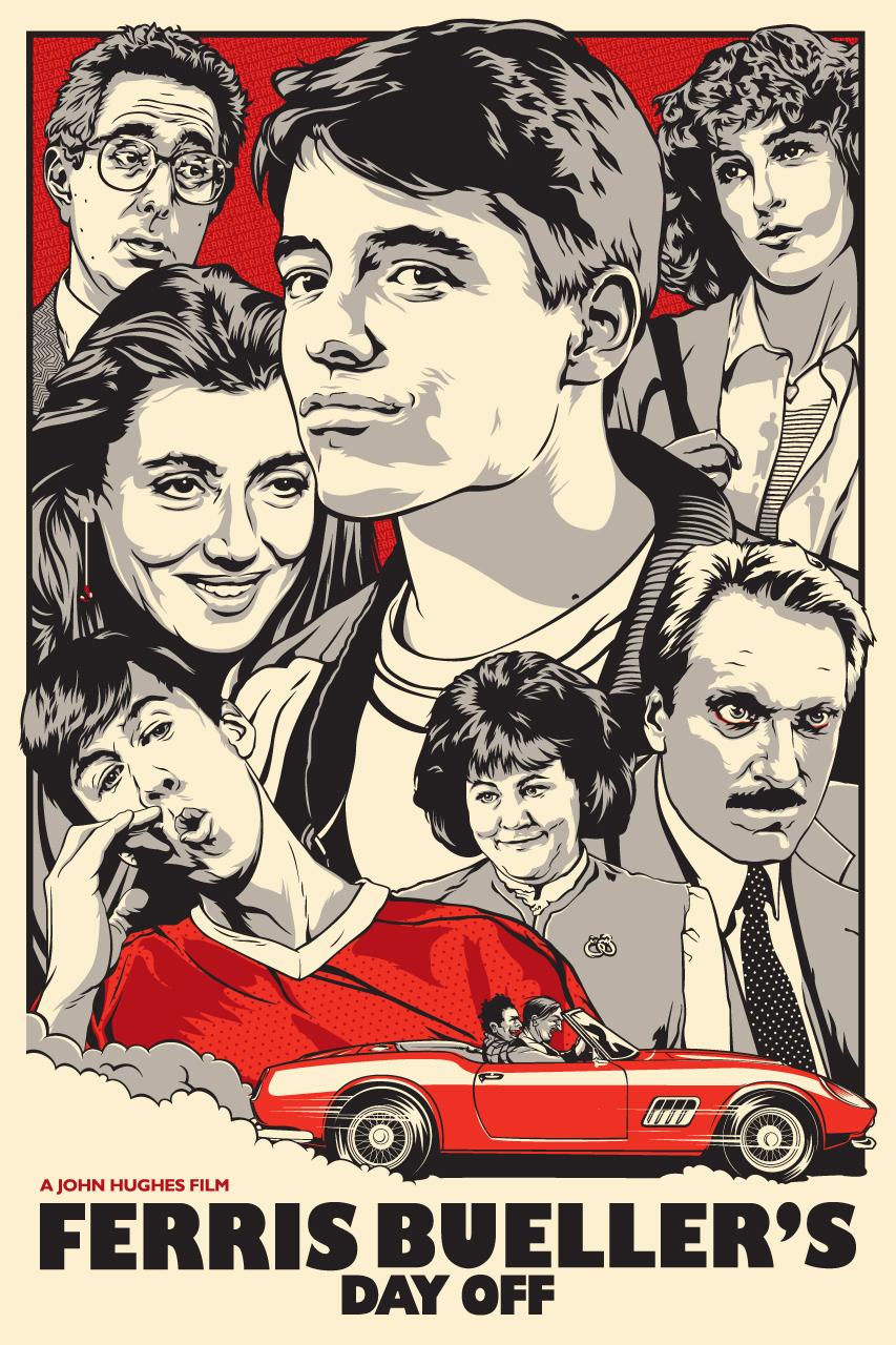 Redesigned Movie Poster for FERRIS BUELLER’S DAY OFF