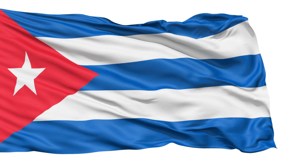 Realistic D detailed slow motion Cuba flag in the wind Motion