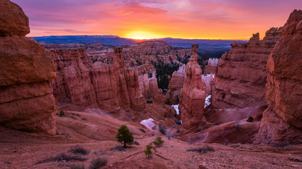 Sunset In Bryce Canyon National Park Wallpapers