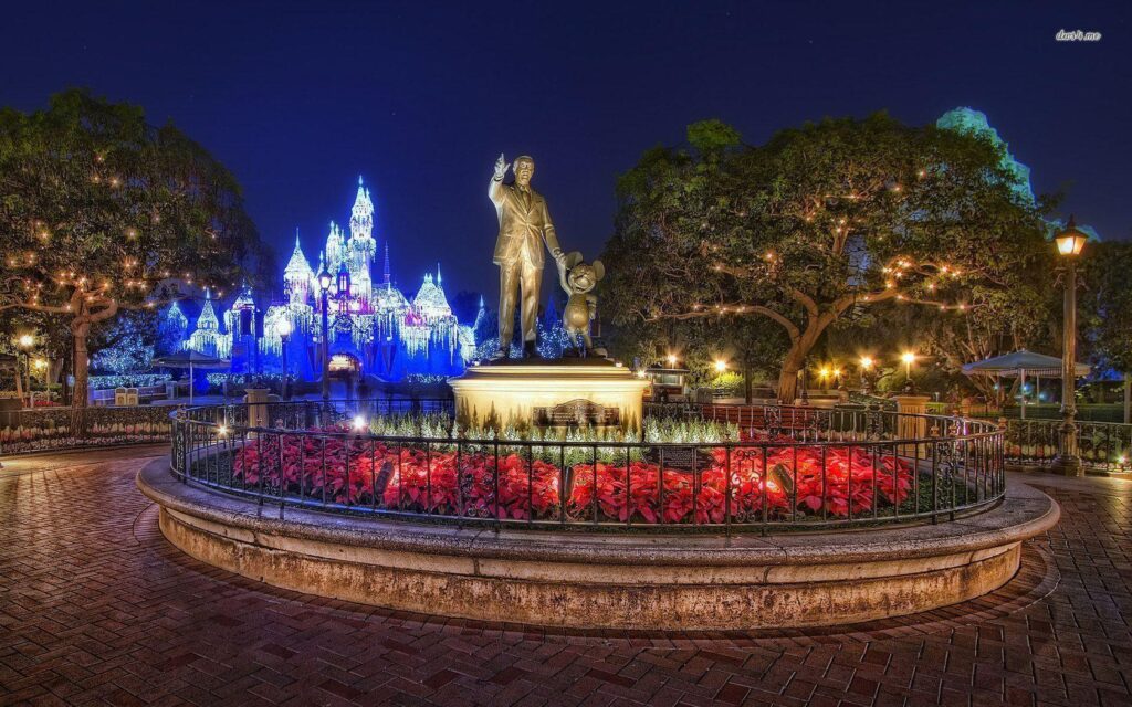 Walt Disney and Mickey Mouse statue
