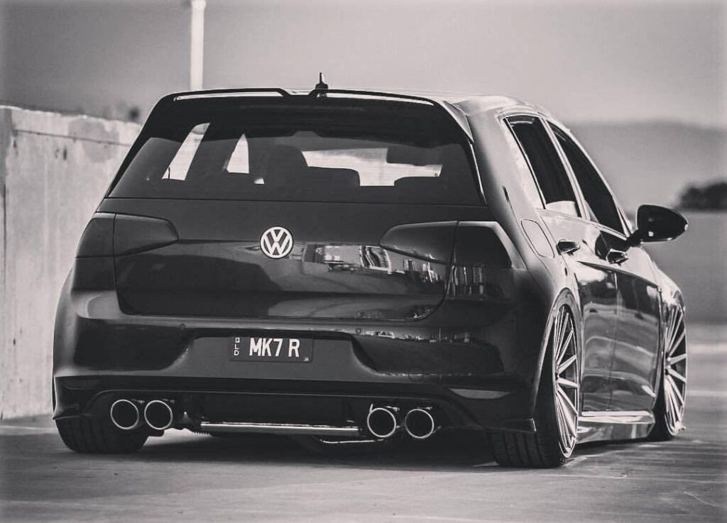 Wallpapers monochrome, tuning, German cars, Volkswagen Golf, Stance