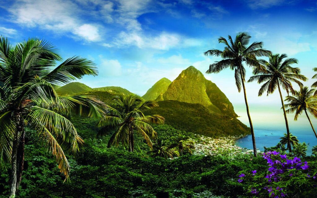 St Lucia in the Caribbean 2K Wallpapers and Backgrounds