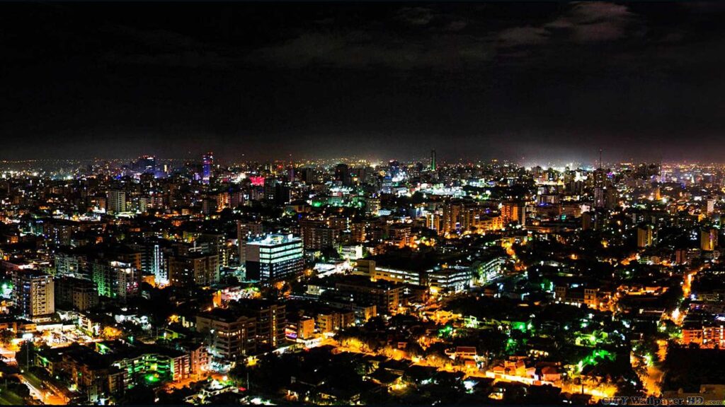 Night in Santo Domingo Wide Wallpaper of cities and countries for the