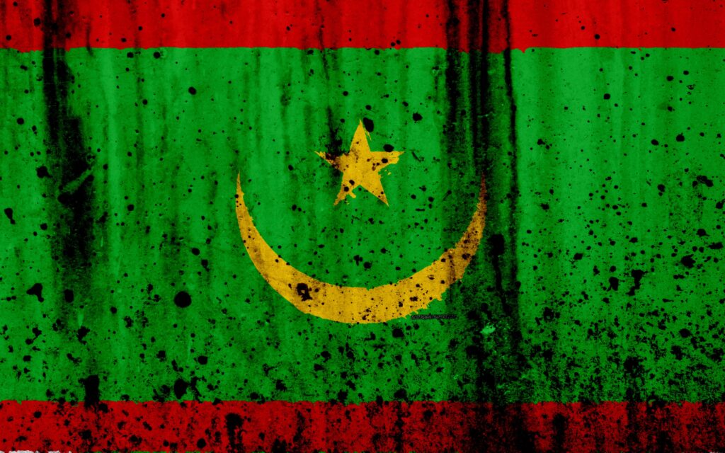 Download wallpapers Mauritanian flag, k, grunge, flag of Mauritania