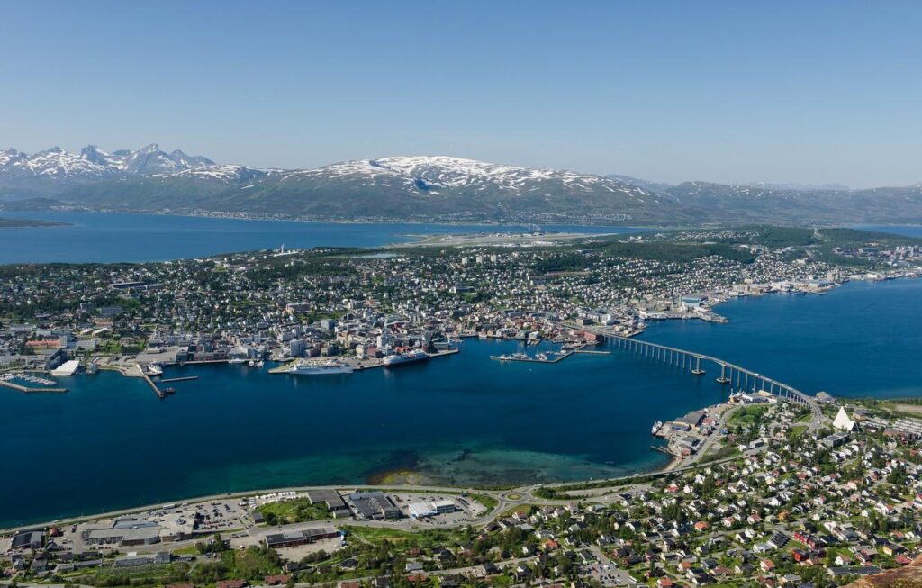 Wallpapers bridge, Norway, panorama, Norway, Tromso Wallpaper for