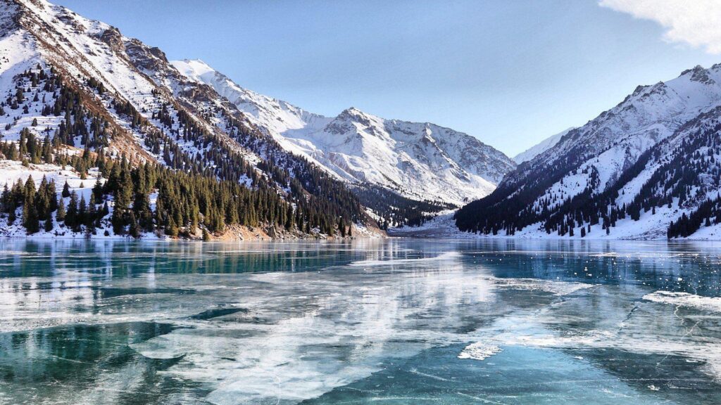 Ice Lake Almaty Province Kazakhstan