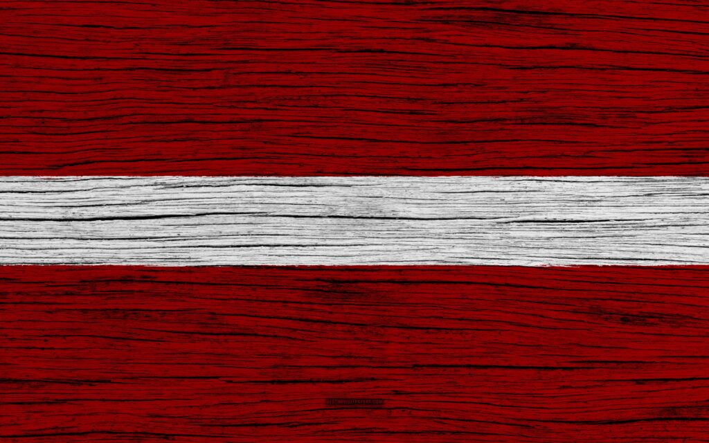 Download wallpapers Flag of Latvia, k, Europe, wooden texture