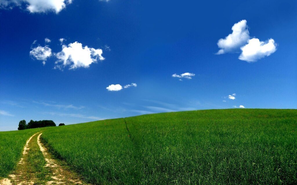 Clouds, landscapes, grass, meadows, roads, skyscapes Wallpapers