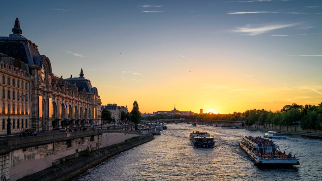 Romantic Sunset in Paris
