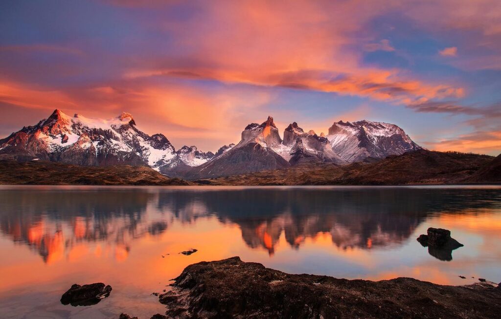 Wallpapers lake, Morning, Chile, South America, Patagonia, the Andes