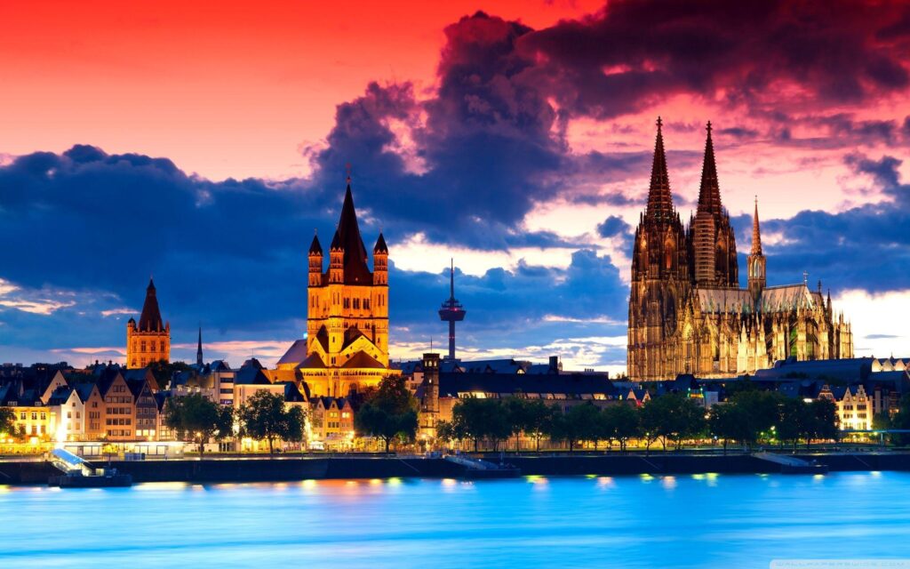 Cologne Cathedral At Dusk 2K desk 4K wallpapers High Definition