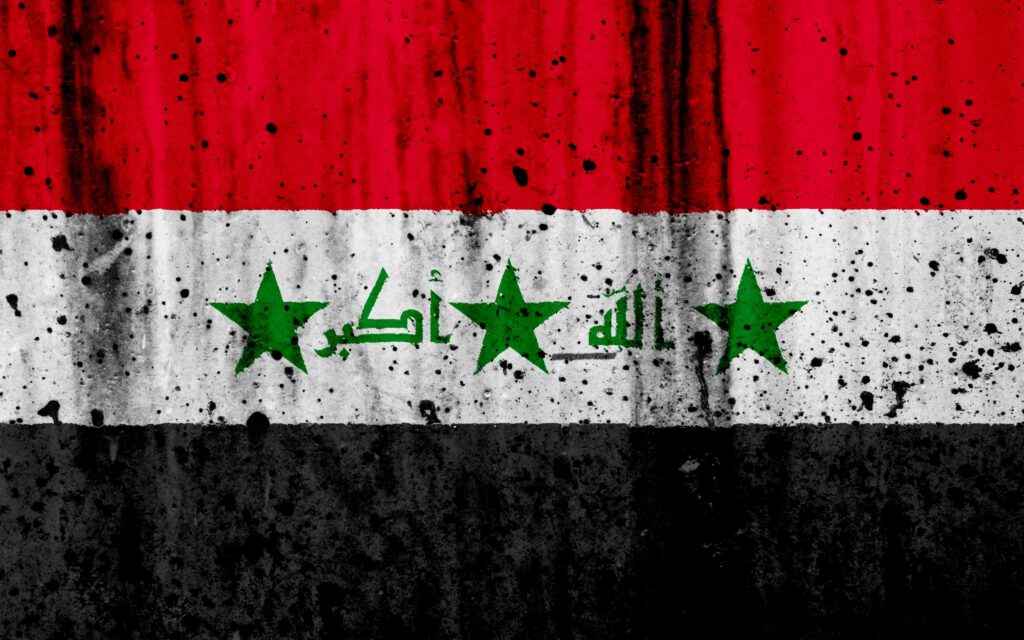 Download wallpapers Iraqi flag, k, grunge, flag of Iraq, Asia, Iraq