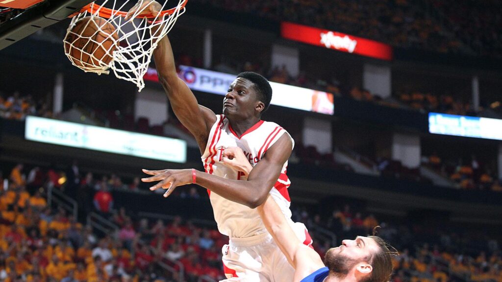 Watch Clint Capela dunk on Spencer Hawes’ head