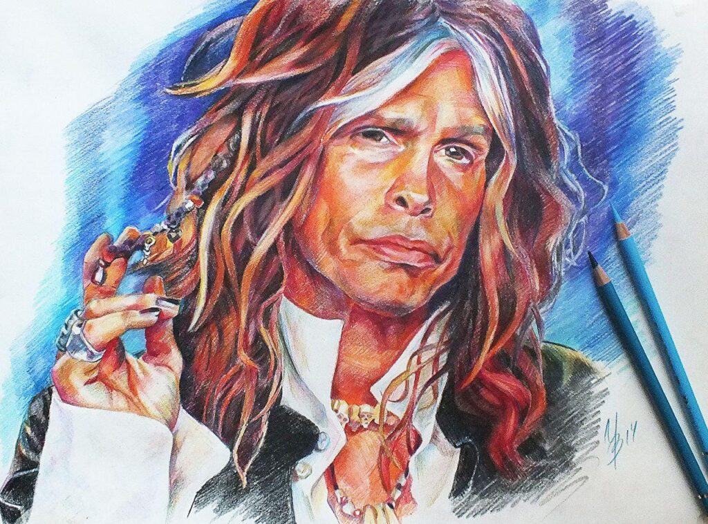 Wallpapers Aerosmith Man Steven Tyler Face Music Painting Art