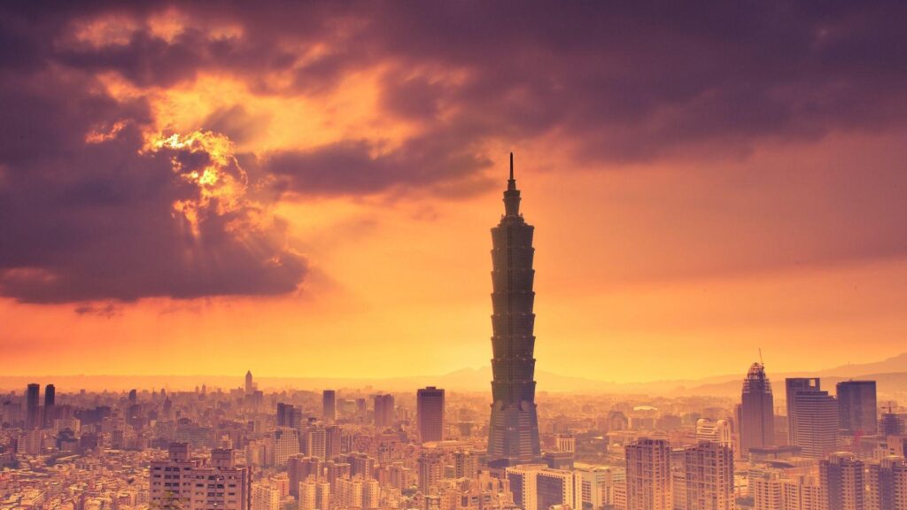 Download Wallpapers Tower, Building, Taipei, Taiwan