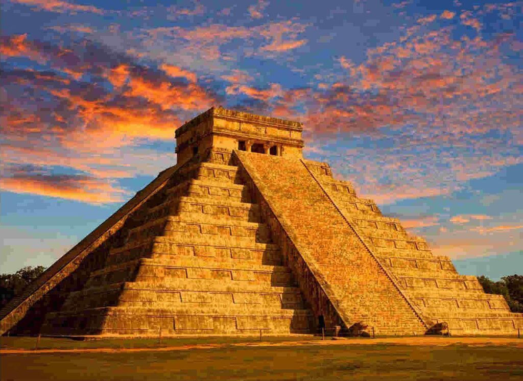 Sunset View Of Wonder Chichen Itza In Mexico wallpapers