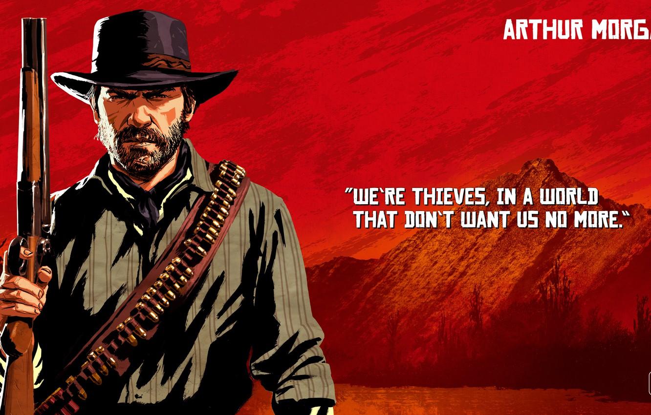 Wallpapers art, bandit, Rockstar, Red Dead Redemption , Arthur
