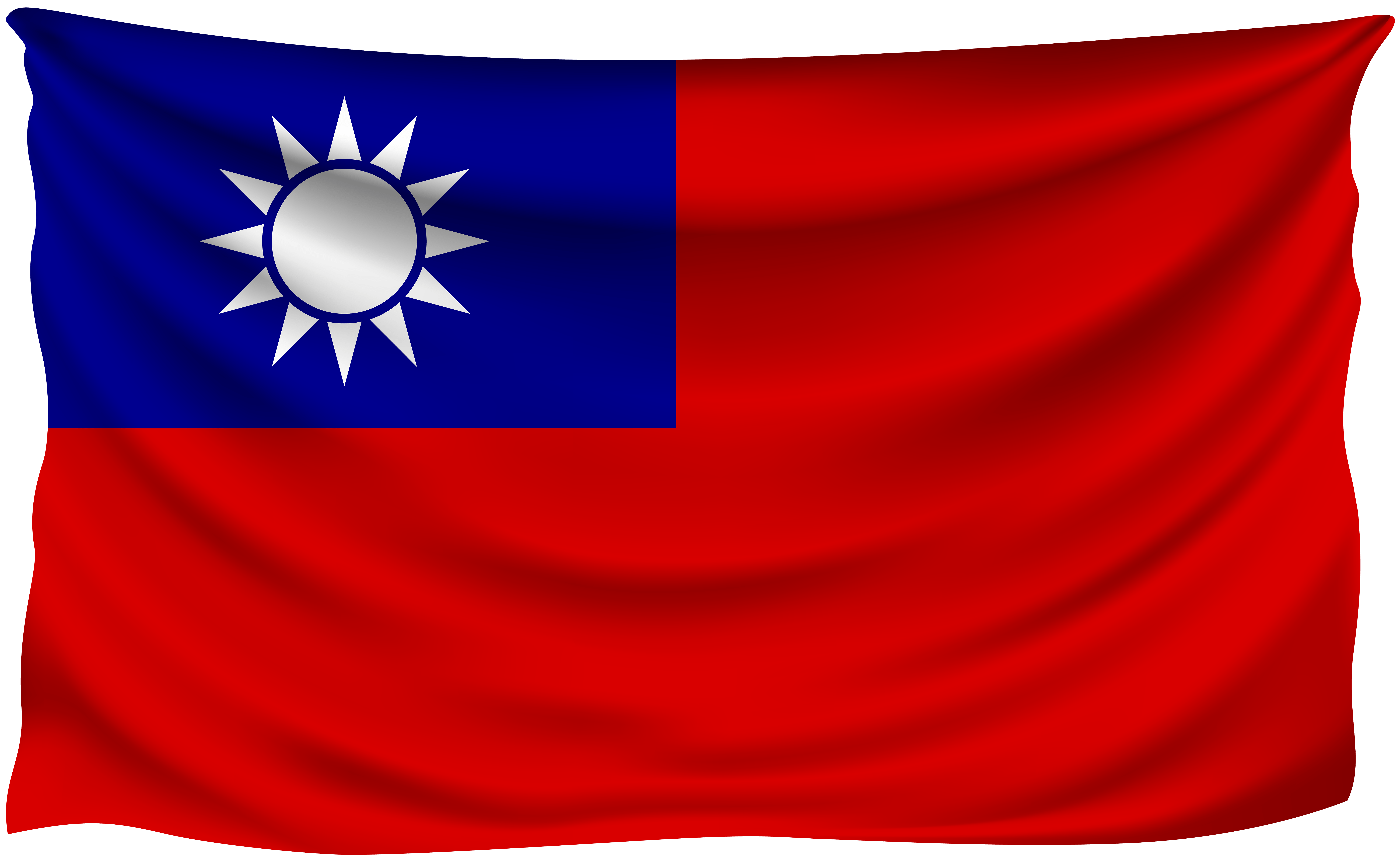 Taiwan Wrinkled Flag