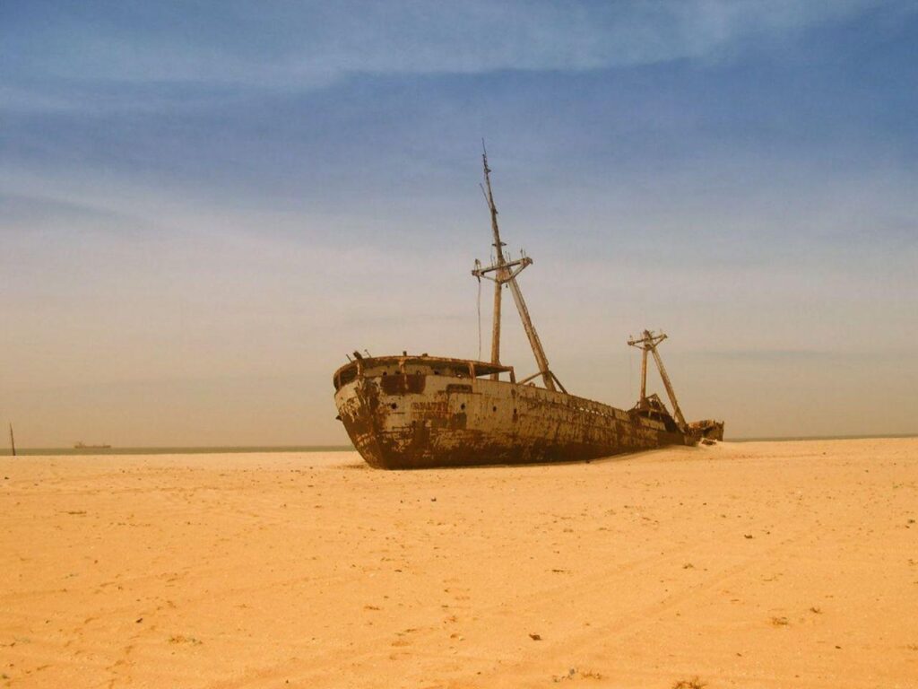 MAURITANIA An amazing shipwreck where there once was water Almost