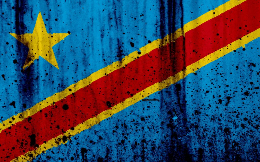 Download wallpapers Democratic Republic of the Congo flag, k