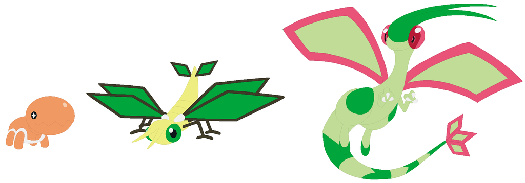 Trapinch, Vibrava and Flygon Base by SelenaEde