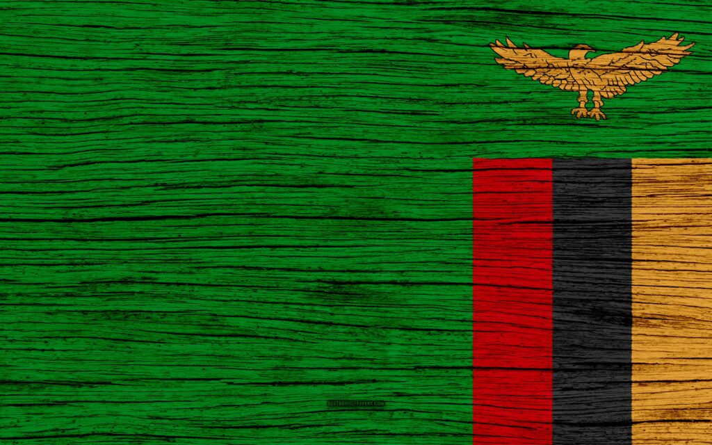 Download wallpapers Flag of Zambia, k, Africa, wooden texture
