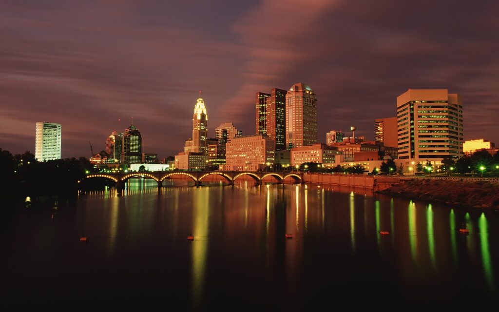 Columbus Ohio at Dusk 2K Wallpapers