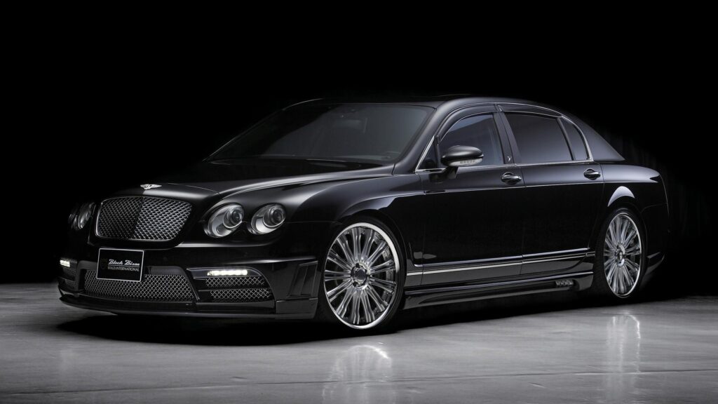 Black cars vehicles bentley continental flying spur bison wallpapers