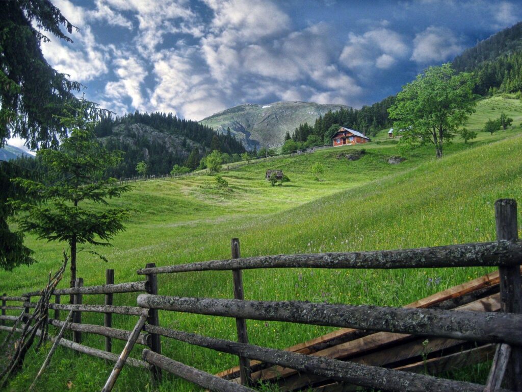 HIghland village Village of Koshutan, Rugova, Kosovo by