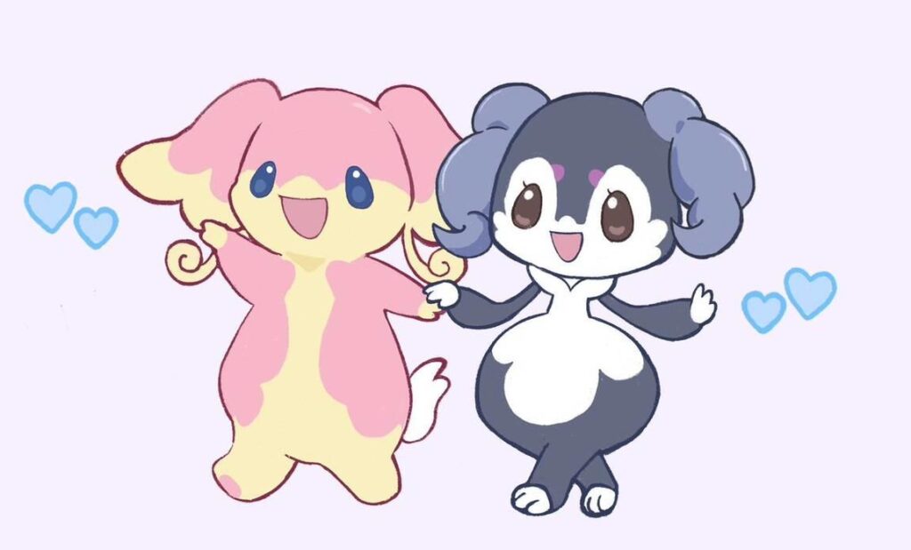 Audino and Indeedee by pzbp