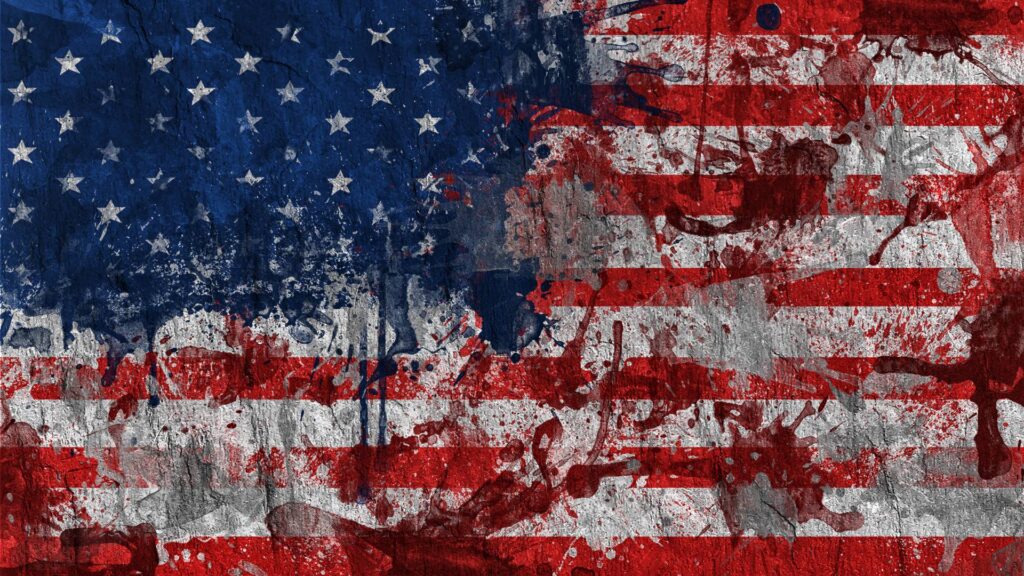 Dirty Painting American Flag Exclusive 2K Wallpapers