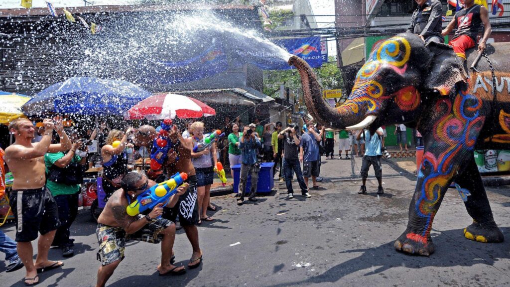 Wallpapers Songkran, Thai New Year, Thailand, Water Festival