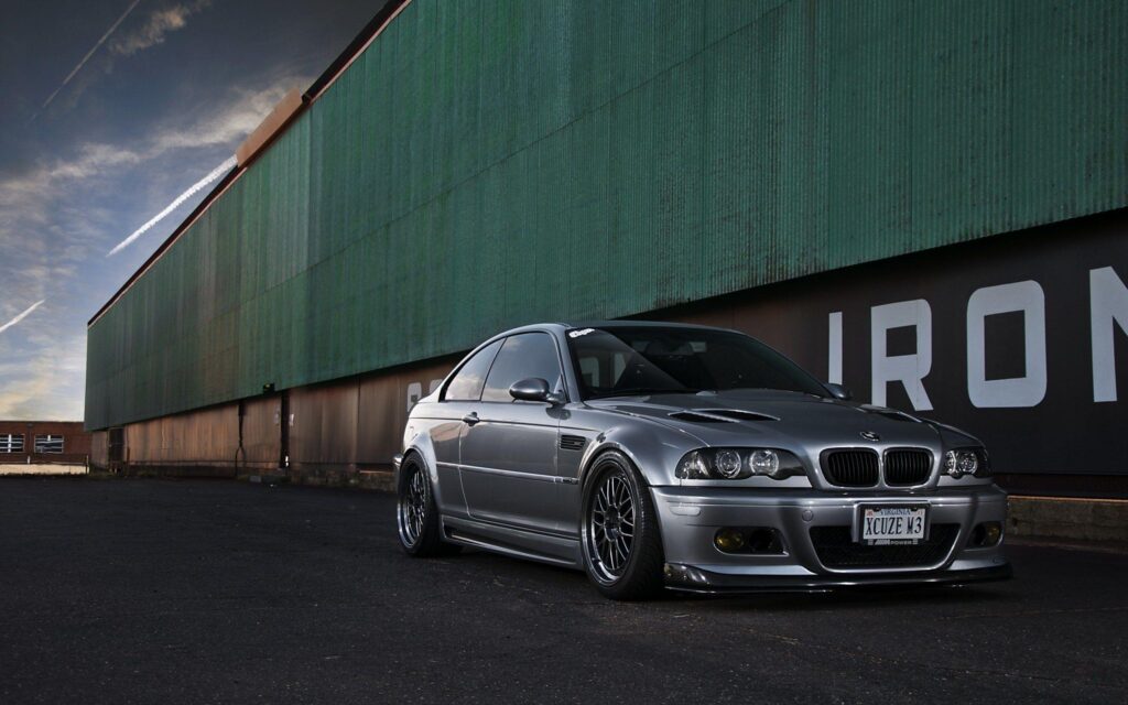 Silver BMW M E Buildings Warehouse 2K Wallpapers