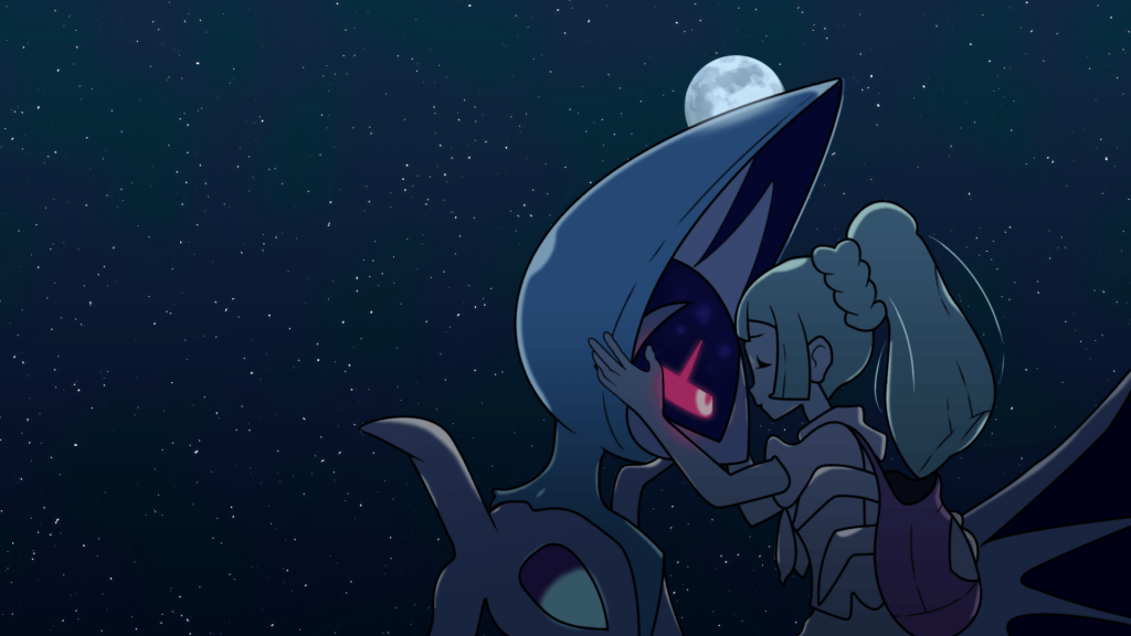 I recreated the credits Wallpaper of Lillie and Lunala and made a