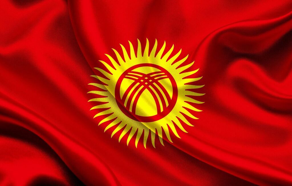 Wallpapers red, flag, red, fon, flag, Kyrgyzstan, Kyrgyzstan