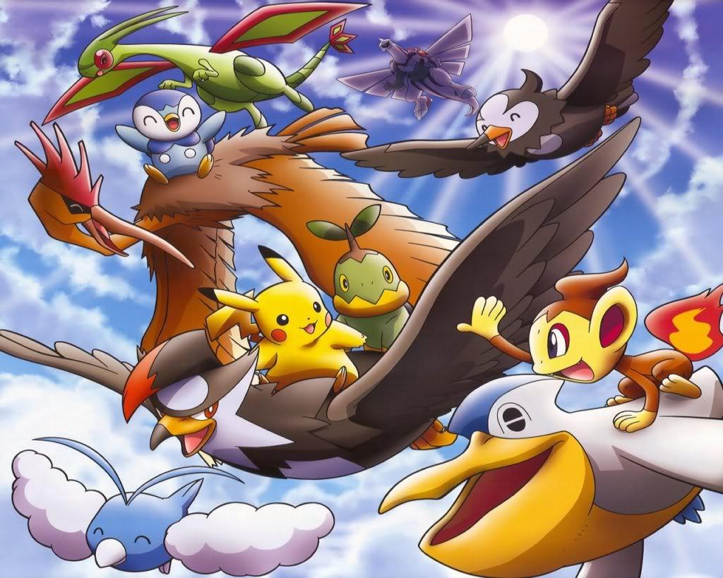 Pikachu, Turtwig, Piplup, Chimchar,Starly