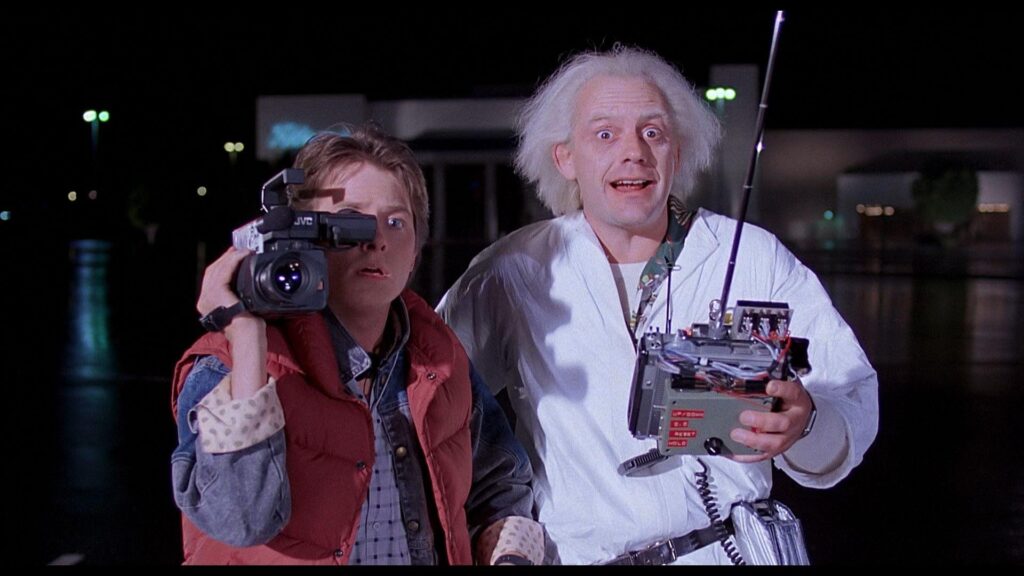 Back to the future doc brown michael j fox marty mcfly christopher
